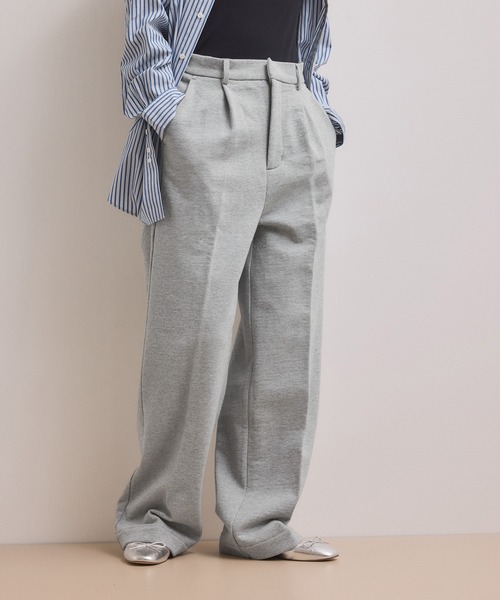 ADAM ET ROPE'(アダムエロペ)の「【WEB限定】スウェットワイドスラックス(スラックス・レディース・グレー/ホワイト系その他5/ブラック・38/36)」の15枚目の写真