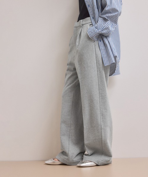 ADAM ET ROPE'(アダムエロペ)の「【WEB限定】スウェットワイドスラックス(スラックス・レディース・グレー/ホワイト系その他5/ブラック・38/36)」の16枚目の写真