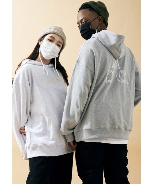 APOSTROPHE COMMA(アポストロフィコンマ)の「ACOMMA MASK HANGER HOODIE (Gray/White)(パーカー・メンズ・その他・L/M)」の1枚目の写真