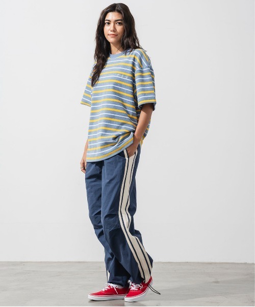 OFFSHORE(オフショア)の「PILE BORDER TEE(Tシャツ/カットソー・メンズ・ブルー/グリーン・XL/L/M/S)」の11枚目の写真