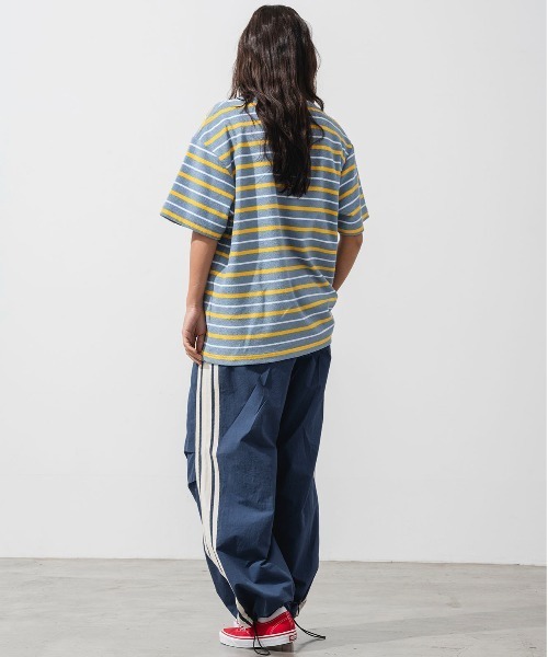 OFFSHORE(オフショア)の「PILE BORDER TEE(Tシャツ/カットソー・メンズ・ブルー/グリーン・XL/L/M/S)」の13枚目の写真