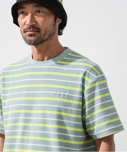 OFFSHORE(オフショア)の「PILE BORDER TEE(Tシャツ/カットソー・メンズ・ブルー/グリーン・XL/L/M/S)」の14枚目の写真