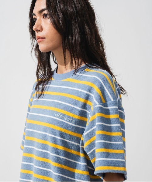 OFFSHORE(オフショア)の「PILE BORDER TEE(Tシャツ/カットソー・メンズ・ブルー/グリーン・XL/L/M/S)」の16枚目の写真