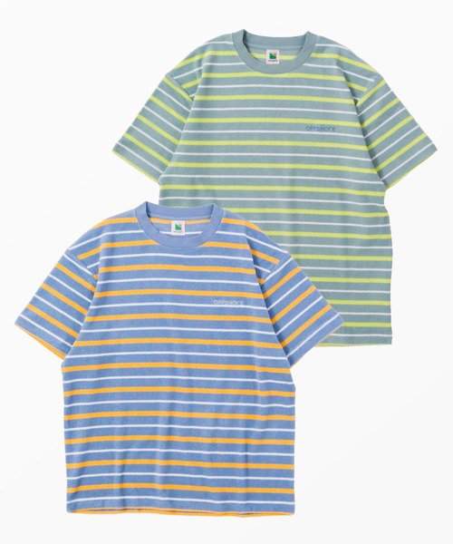 OFFSHORE(オフショア)の「PILE BORDER TEE(Tシャツ/カットソー・メンズ・ブルー/グリーン・XL/L/M/S)」の17枚目の写真