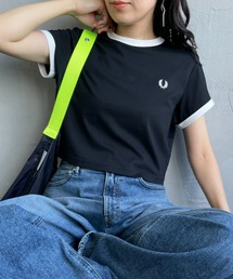 FRED PERRY(�t���b�h�y���[)��[FRED PERRY/�t���b�h�y���[] �N���b�v�h�� �V���[�g�X���[�u�����K�[T�V���c(T�V���c/�J�b�g�\�[)