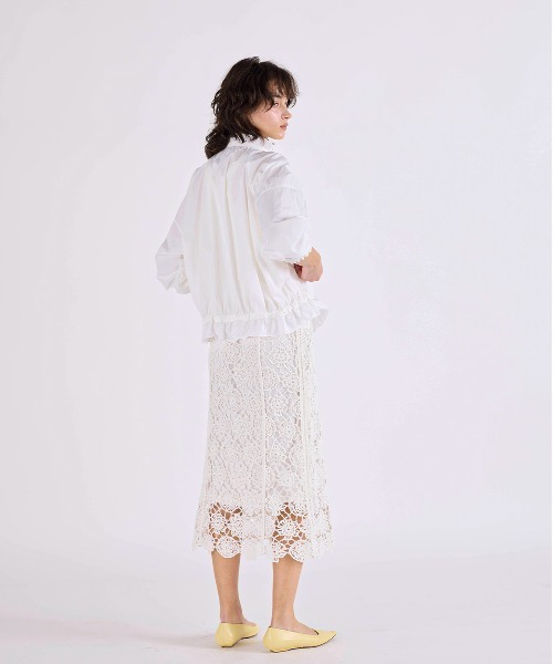 Marilyn Moon(マリリンムーン)の「pleats sheer dolman blouson(ブルゾン・レディース・ホワイト/ベージュ/ミント/ブラック・FREE)」の17枚目の写真