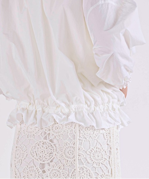 Marilyn Moon(マリリンムーン)の「pleats sheer dolman blouson(ブルゾン・レディース・ホワイト/ベージュ/ミント/ブラック・FREE)」の10枚目の写真