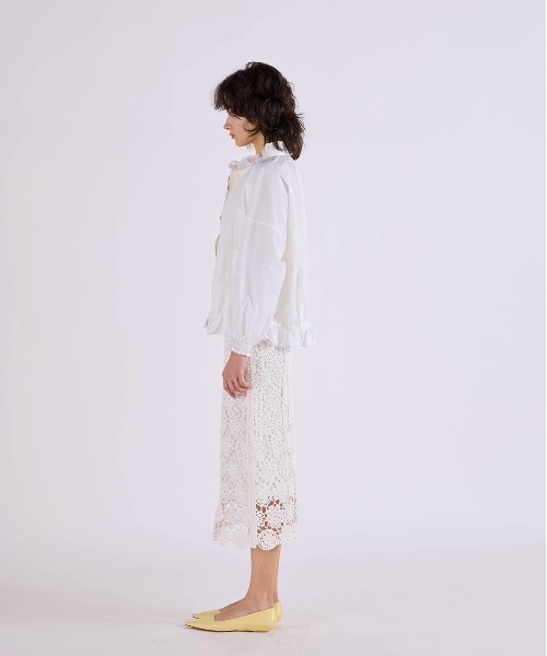 Marilyn Moon(マリリンムーン)の「pleats sheer dolman blouson(ブルゾン・レディース・ホワイト/ベージュ/ミント/ブラック・FREE)」の16枚目の写真