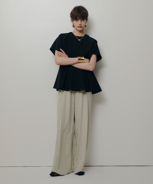 allureville（アルアバイル）の「【ATELIER Line】ドローコードイージーパンツ（その他パンツ・レディース・ブラック/ベージュ・1/2）」の14枚目の写真