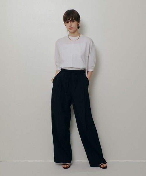 allureville（アルアバイル）の「【ATELIER Line】ドローコードイージーパンツ（その他パンツ・レディース・ブラック/ベージュ・1/2）」の21枚目の写真