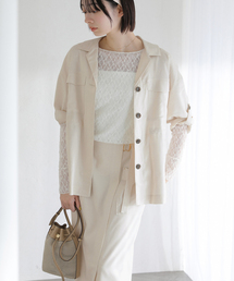 La TOTALITE（ラトータリテ）の「【洗える】リネン混ワークシャツジャケット（その他アウター）」