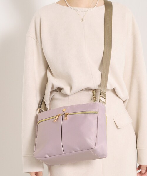 ITS'DEMO（イッツデモ）の「【収納アドバイザー監修】ミニショルダー（ショルダーバッグ・レディース・ダークグレー/パープル/ライトベージュ/ブラック・00）」の4枚目の写真