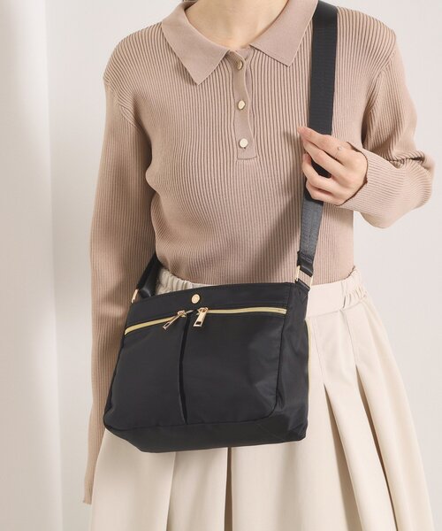 ITS'DEMO（イッツデモ）の「【収納アドバイザー監修】ミニショルダー（ショルダーバッグ・レディース・ダークグレー/パープル/ライトベージュ/ブラック・00）」の2枚目の写真