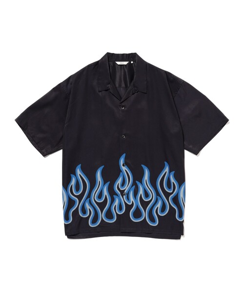 BEAMS（ビームス）の「ファイヤーパターン オープンカラーシャツ（シャツ/ブラウス・メンズ・ブルー系その他/レッド系その他・XL/L/M/S）」の4枚目の写真