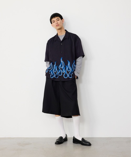 BEAMS（ビームス）の「ファイヤーパターン オープンカラーシャツ（シャツ/ブラウス・メンズ・ブルー系その他/レッド系その他・XL/L/M/S）」の3枚目の写真