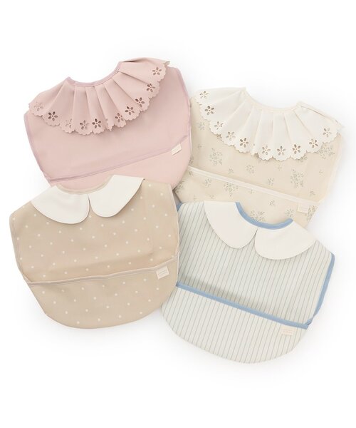 petit main（プティマイン）の「衿つきお食事エプロン（マグ/哺乳瓶/お食事グッズ・キッズ・ベージュ/ライトピンク/オフホワイト/ライトブルー・F）」の11枚目の写真