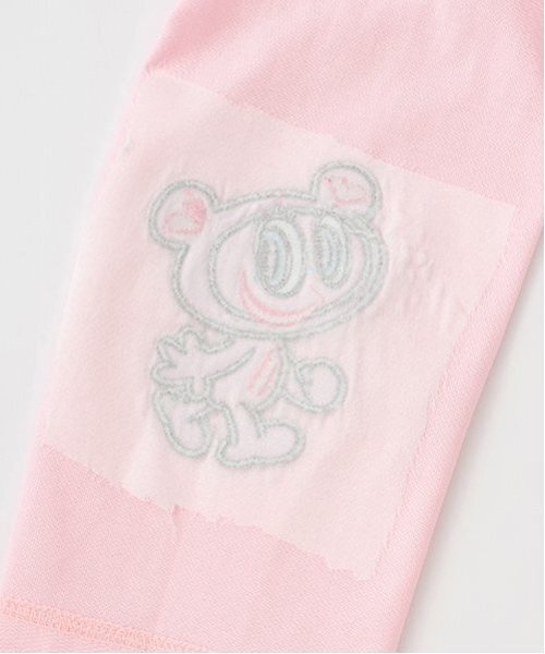 ナルミヤキャラクターズ（ナルミヤキャラクターズ）の「ナカムラくん 袖アップリケTシャツ（Tシャツ/カットソー・レディース・ホワイト/ピンク・F）」の7枚目の写真