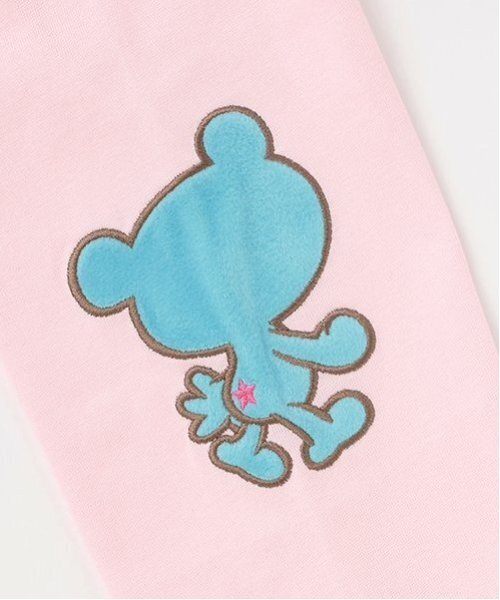 ナルミヤキャラクターズ（ナルミヤキャラクターズ）の「ナカムラくん 袖アップリケTシャツ（Tシャツ/カットソー・レディース・ホワイト/ピンク・F）」の8枚目の写真