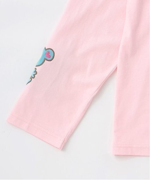 ナルミヤキャラクターズ（ナルミヤキャラクターズ）の「ナカムラくん 袖アップリケTシャツ（Tシャツ/カットソー・レディース・ホワイト/ピンク・F）」の10枚目の写真