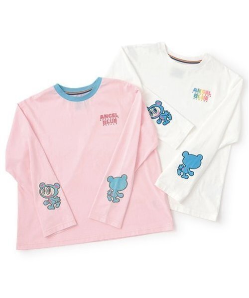 ナルミヤキャラクターズ（ナルミヤキャラクターズ）の「ナカムラくん 袖アップリケTシャツ（Tシャツ/カットソー・レディース・ホワイト/ピンク・F）」の12枚目の写真