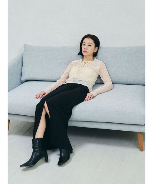 LAGUNAMOON（ラグナムーン）の「デザインポケットラップカットスカート（スカート・レディース・ブラック/アイボリー/ベージュ・MEDIUM/SMALL）」の5枚目の写真