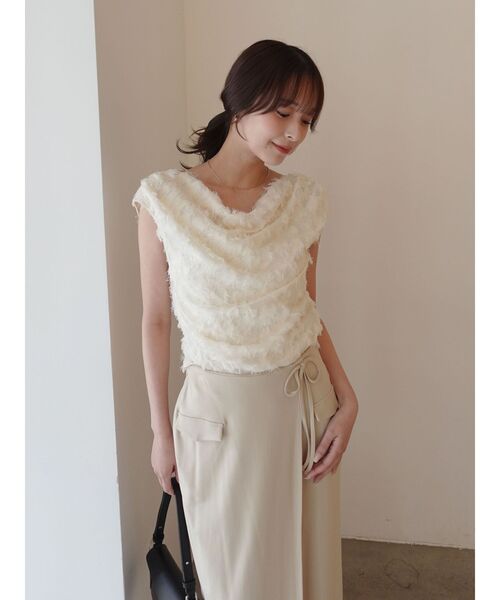 LAGUNAMOON（ラグナムーン）の「デザインポケットラップカットスカート（スカート・レディース・ブラック/アイボリー/ベージュ・MEDIUM/SMALL）」の14枚目の写真