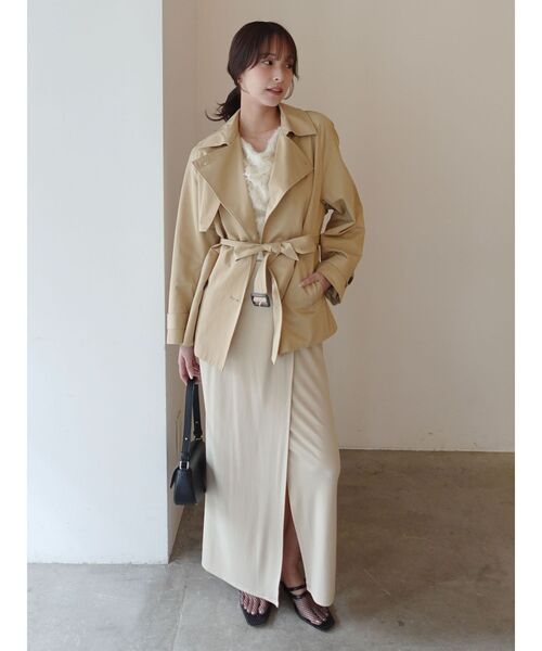 LAGUNAMOON（ラグナムーン）の「デザインポケットラップカットスカート（スカート・レディース・ブラック/アイボリー/ベージュ・MEDIUM/SMALL）」の15枚目の写真