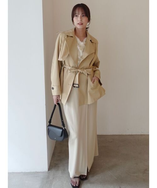 LAGUNAMOON（ラグナムーン）の「デザインポケットラップカットスカート（スカート・レディース・ブラック/アイボリー/ベージュ・MEDIUM/SMALL）」の16枚目の写真