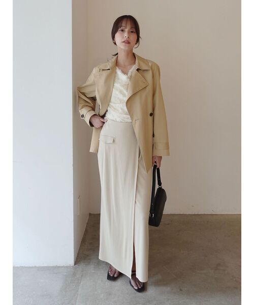 LAGUNAMOON（ラグナムーン）の「デザインポケットラップカットスカート（スカート・レディース・ブラック/アイボリー/ベージュ・MEDIUM/SMALL）」の17枚目の写真