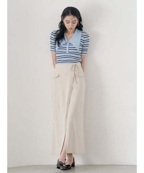 LAGUNAMOON（ラグナムーン）の「デザインポケットラップカットスカート（スカート・レディース・ブラック/アイボリー/ベージュ・MEDIUM/SMALL）」の20枚目の写真