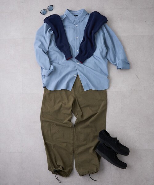 CIAOPANIC TYPY（チャオパニックティピー）の「【ユニセックス】履き心地◎/リップストップミリタリーパンツ（カーゴパンツ・メンズ・カーキ/ブラック・LARGE/MEDIUM）」の8枚目の写真