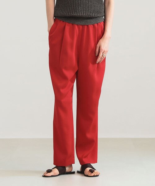 Demi-Luxe BEAMS（デミルクス ビームス）の「トリアセ ポリエステル ツイル ドロストパンツ（スラックス・レディース・レッド系その他/オリーブ・38/36）」の10枚目の写真