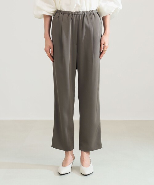 Demi-Luxe BEAMS（デミルクス ビームス）の「トリアセ ポリエステル ツイル ドロストパンツ（スラックス・レディース・レッド系その他/オリーブ・38/36）」の8枚目の写真