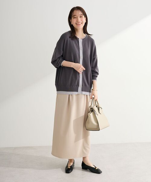 Green　Parks（グリーンパークス）の「楽ちんリップルIラインスカート（スカート・レディース・パープル/ライトベージュ/ブラック・FREE）」の11枚目の写真