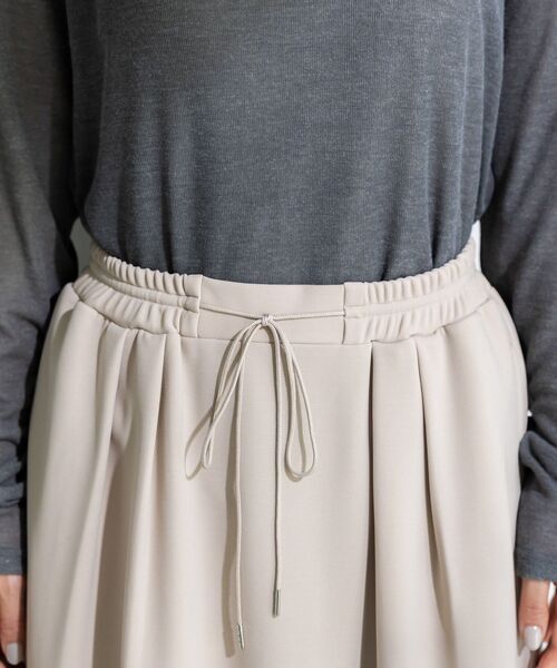 Green　Parks（グリーンパークス）の「楽ちんリップルIラインスカート（スカート・レディース・パープル/ライトベージュ/ブラック・FREE）」の17枚目の写真