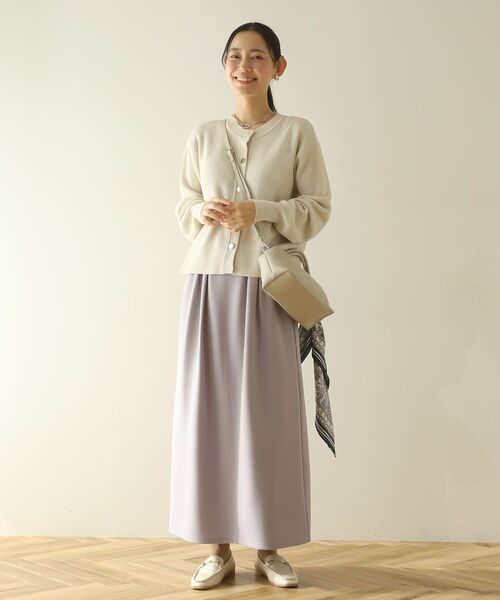 Green　Parks（グリーンパークス）の「楽ちんリップルIラインスカート（スカート・レディース・パープル/ライトベージュ/ブラック・FREE）」の20枚目の写真