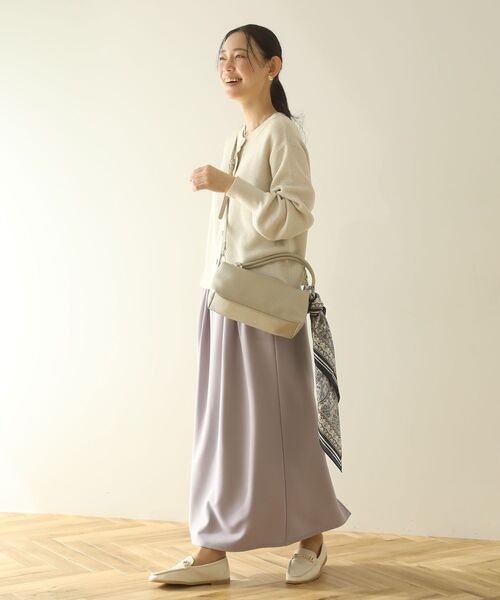 Green　Parks（グリーンパークス）の「楽ちんリップルIラインスカート（スカート・レディース・パープル/ライトベージュ/ブラック・FREE）」の21枚目の写真