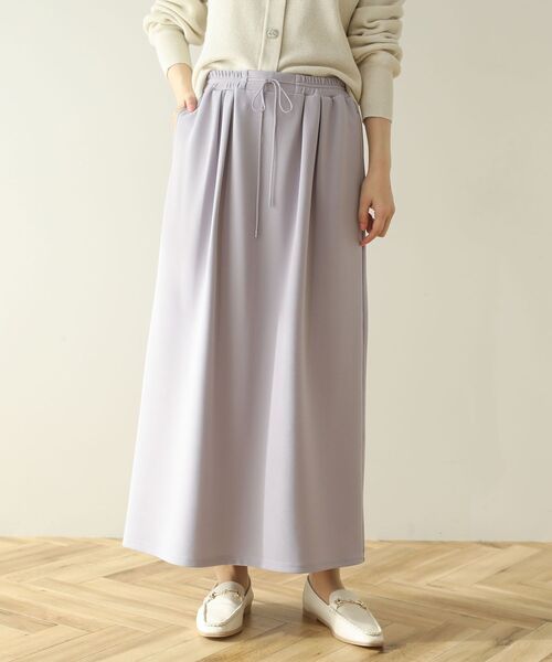 Green　Parks（グリーンパークス）の「楽ちんリップルIラインスカート（スカート・レディース・パープル/ライトベージュ/ブラック・FREE）」の22枚目の写真