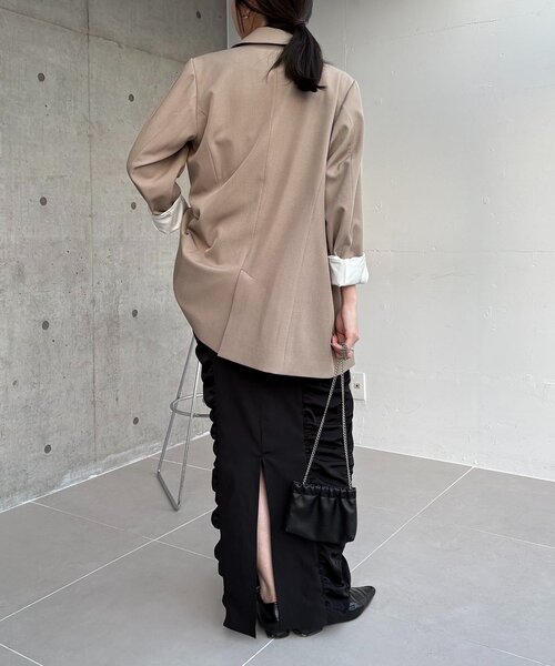 CAPRICIEUX LE'MAGE(カプリシューレマージュ)の「【セレモニーシーンにも◎】ギャザーキャミワンピース(ワンピース・レディース・ホワイト系その他/ブラック・PS/FREE)」の21枚目の写真