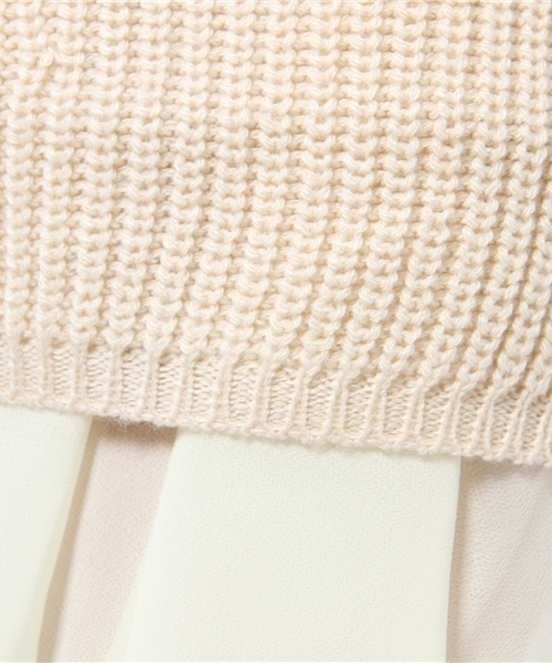 Chico（チコ）の「【who's who Chico】Vネック方畦ニットワンピースセット（ワンピース・レディース・アイボリー/ベージュ/グレー・FREE）」の14枚目の写真