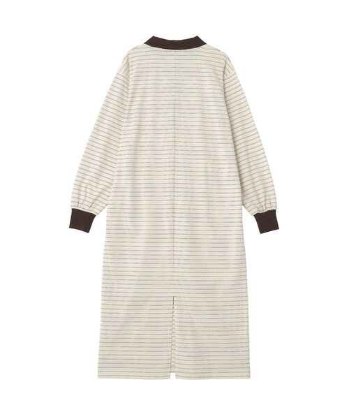 CRAFT STANDARD BOUTIQUE(クラフトスタンダードブティック)の「ポロ衿ボーダーワンピース◆(ワンピース・レディース・アイボリー/ブラウン・M/L)」の15枚目の写真