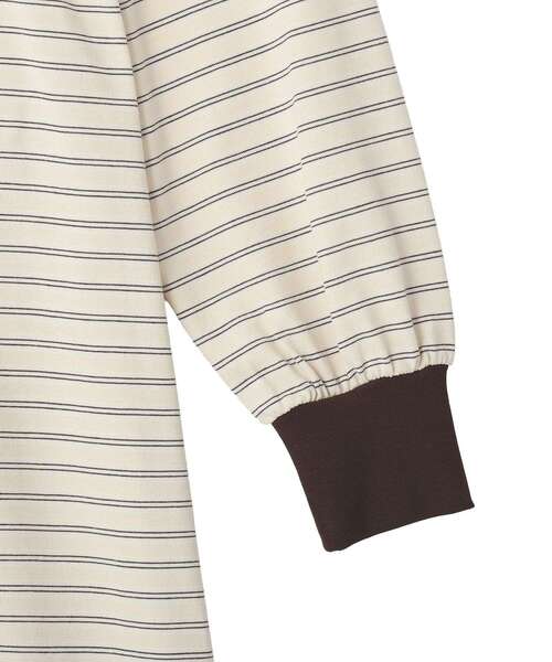 CRAFT STANDARD BOUTIQUE(クラフトスタンダードブティック)の「ポロ衿ボーダーワンピース◆(ワンピース・レディース・アイボリー/ブラウン・M/L)」の17枚目の写真