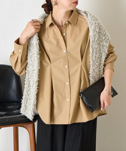 Jena espace merveilleux（ジェナ　エスパスメルヴェイユ）の「【ZOZOTOWN限定】フロントタックシャツ（シャツ/ブラウス・レディース・オフホワイト/ベージュ/ブルー・FREE）」の22枚目の写真