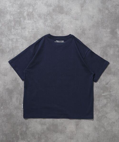 FFEIN（フェイン）の「【FFEIN（フェイン）】線画グラフィックロゴショート丈Tシャツ / Tシャツ クルーネック 半袖 プリント 【短丈】（Tシャツ/カットソー・メンズ・レモンイエロー/ネイビー/レッド・LARGE/MEDIUM/SMALL）」の22枚目の写真
