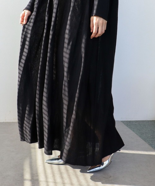 Three Four Time（ｽﾘｰﾌｫｰﾀｲﾑ）の「ギャザーニットワンピース（ワンピース・レディース・オレンジ/ブラック・FREE）」の20枚目の写真