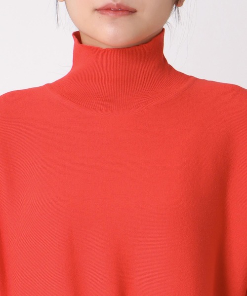 Three Four Time（ｽﾘｰﾌｫｰﾀｲﾑ）の「ギャザーニットワンピース（ワンピース・レディース・オレンジ/ブラック・FREE）」の9枚目の写真