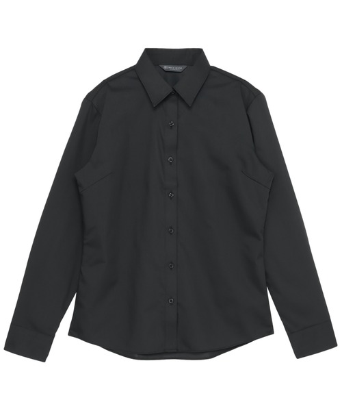 TOKYO SHIRTS(トウキョウシャツ)の「【透け防止】 形態安定ノンアイロン レギュラー 長袖ビジネスワイシャツ(ビジネスシャツ・レディース・ブラック・S/M/L/LL/XL)」の1枚目の写真