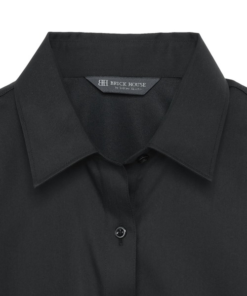 TOKYO SHIRTS(トウキョウシャツ)の「【透け防止】 形態安定ノンアイロン レギュラー 長袖ビジネスワイシャツ(ビジネスシャツ・レディース・ブラック・S/M/L/LL/XL)」の3枚目の写真