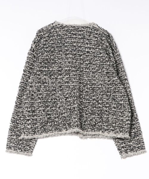 ARCHIVE STANCE(アーカイブスタンス)の「NO-COLLAR KNIT BIG JACKET(ノーカラージャケット・レディース・ブラック・FREE)」の11枚目の写真