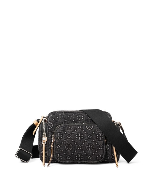 TORY BURCH（トリーバーチ）の「Tモノグラム デニム ポケット クロスボディバッグ（ショルダーバッグ・レディース・ブラック・ONE SIZE）」の2枚目の写真